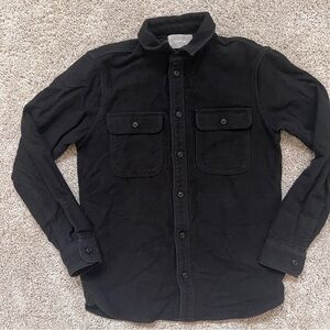 Everlane Men Black Collared Shirt Size S Heavyweight Over shirt